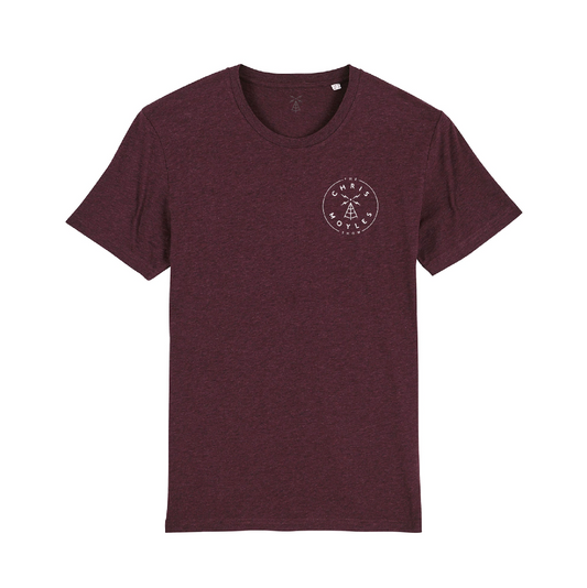 'The Chris Moyles Show' Small Print Tee - Burgundy