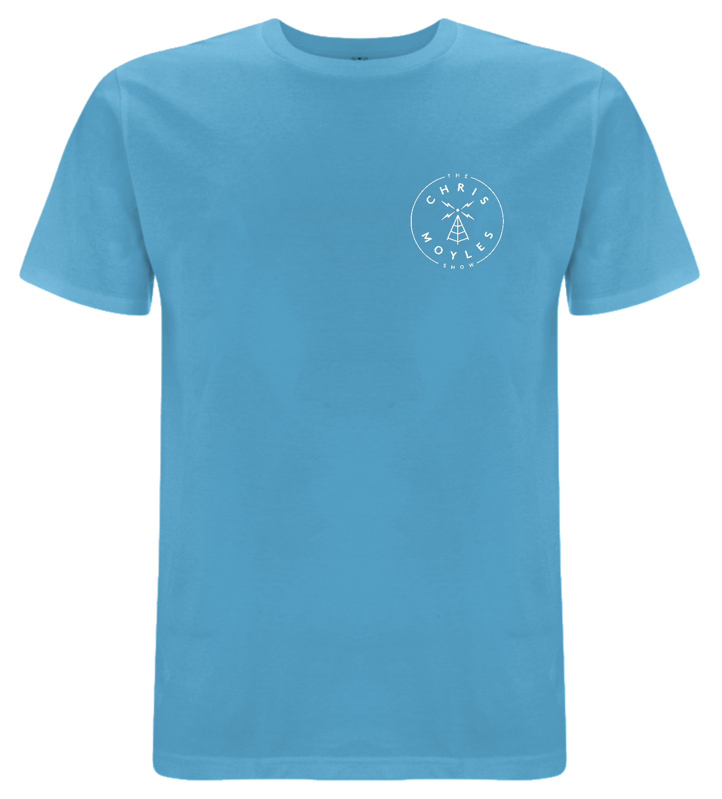 'The Chris Moyles Show' Small Print T-Shirt - Aqua Blue