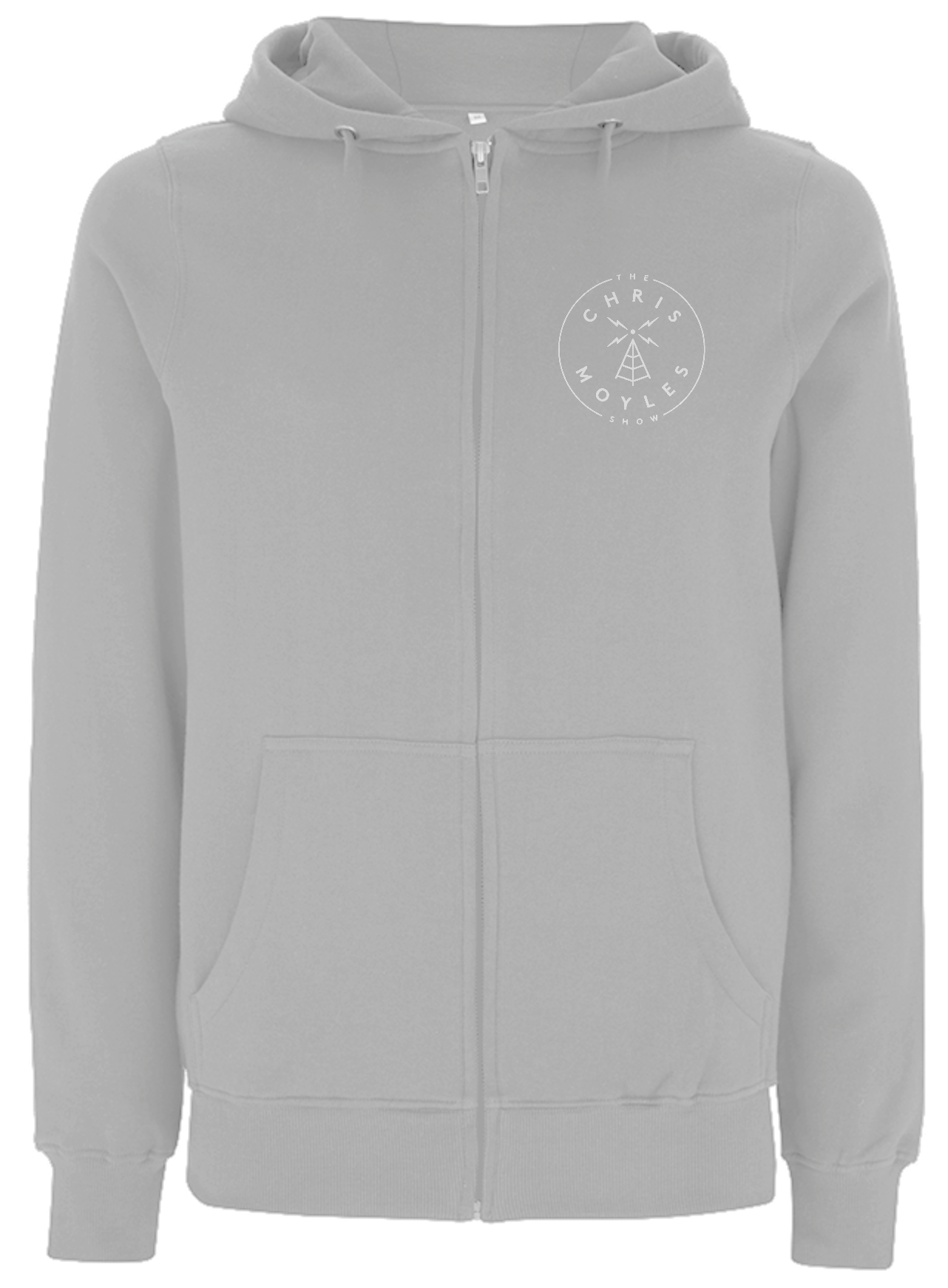 The Chris Moyles Show Light-Weight ZIP-UP Hoodie - Heather Grey