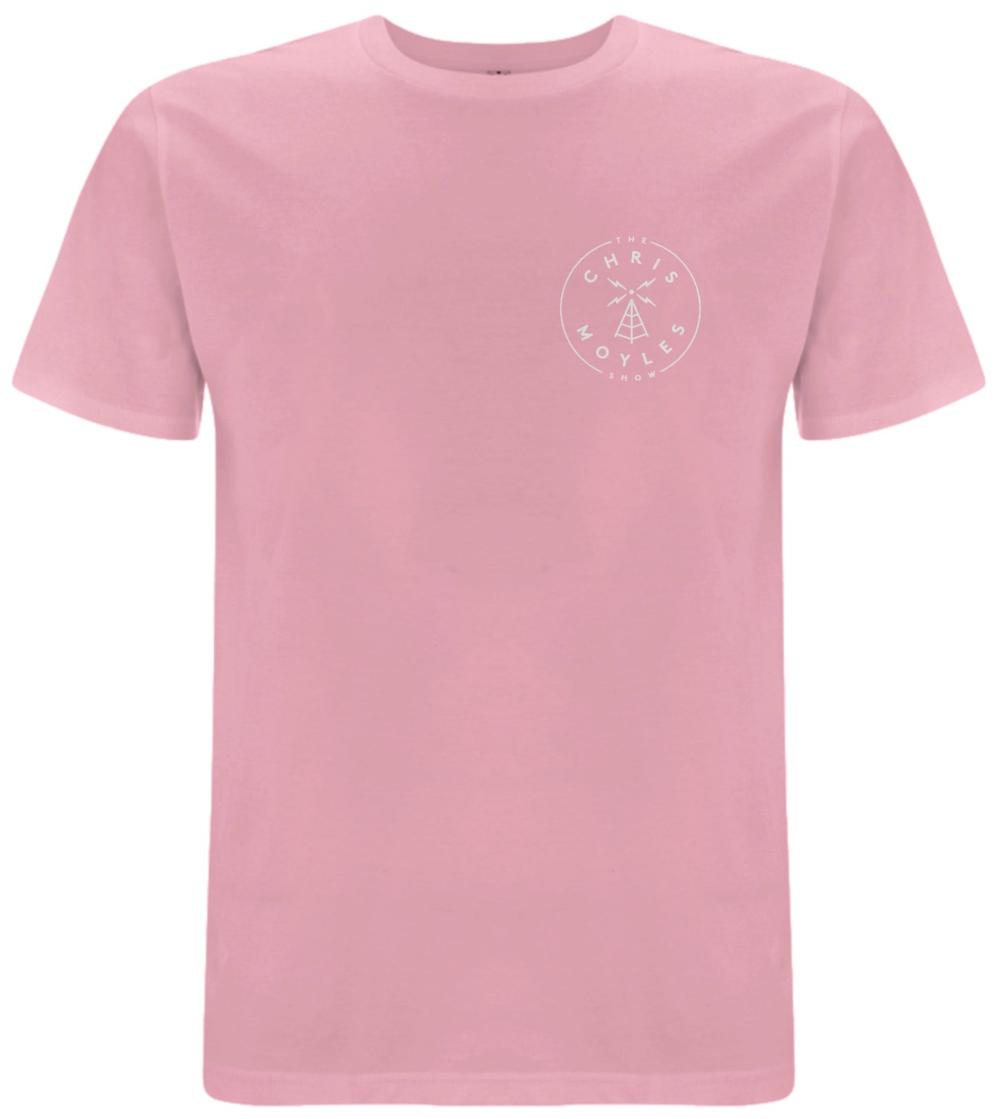 'The Chris Moyles Show' Small Print T-Shirt - 'Cotton Pink'