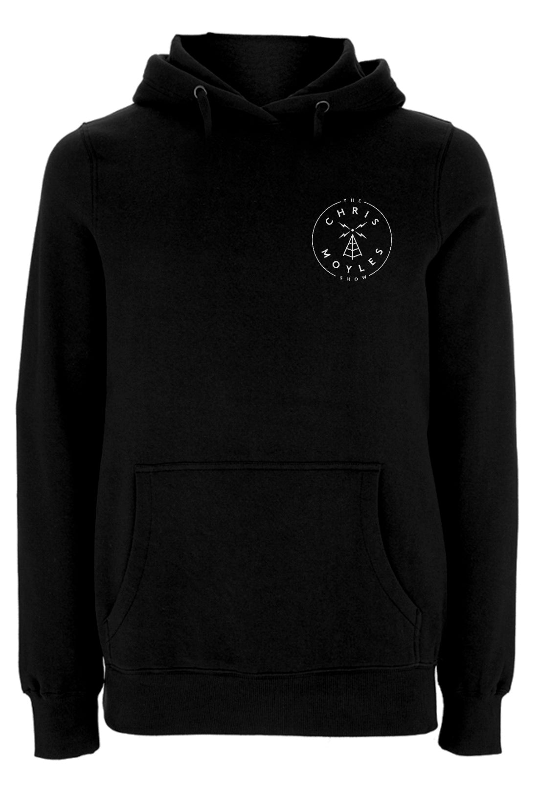 OVER-THE-HEAD Small Print Hoodie - Black