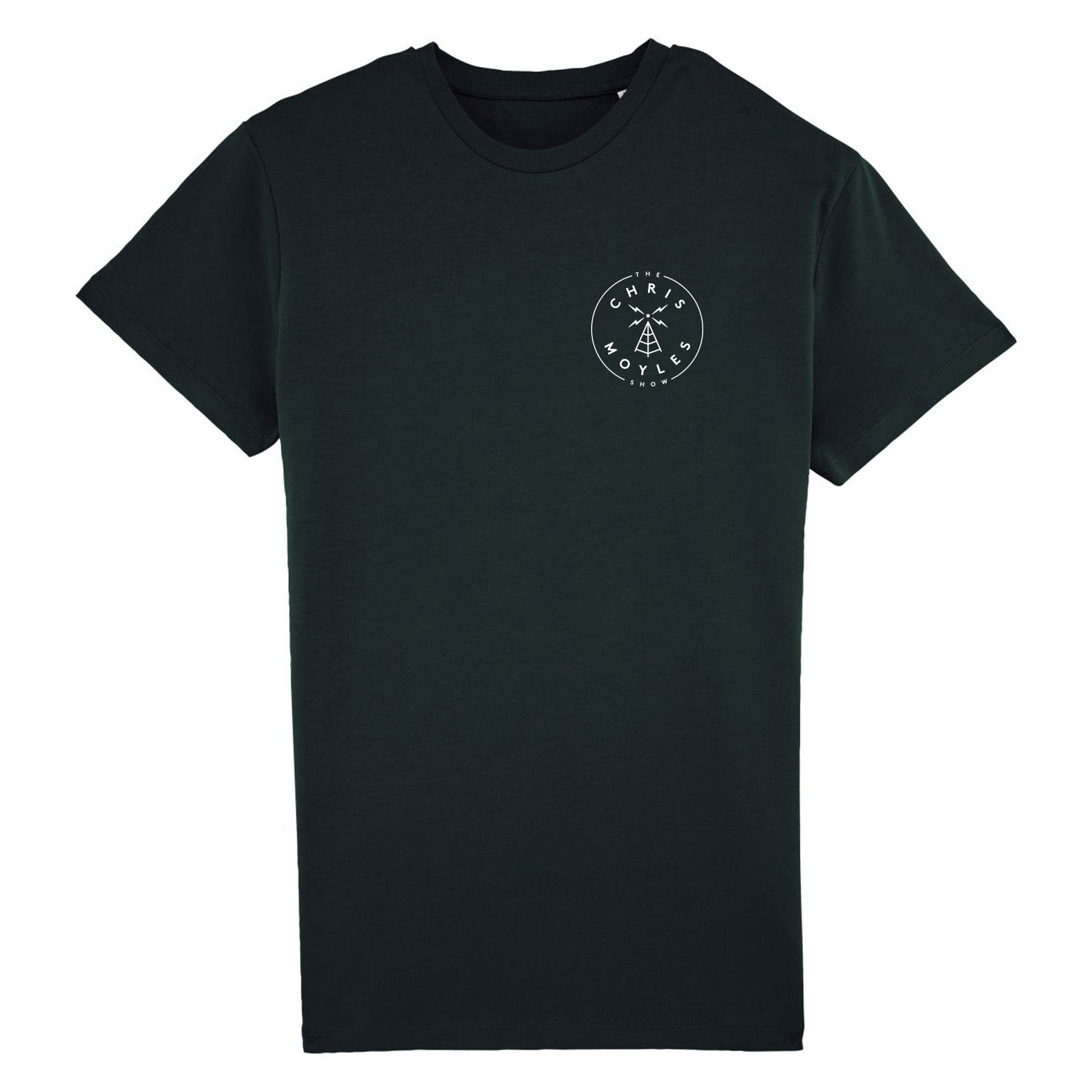 The Chris Moyles Show' Small Print Tee - Black – Chris Moyles Merch
