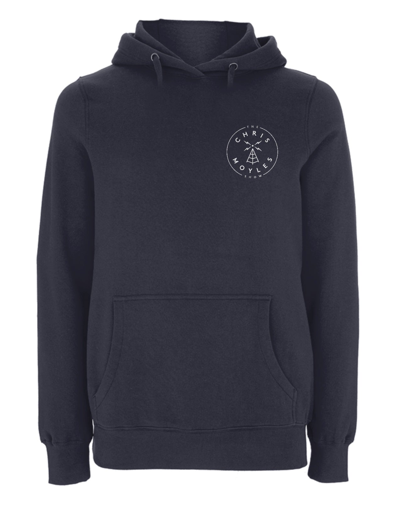 The Chris Moyles Show' Small Print Hoodie - Navy – Chris Moyles Merch