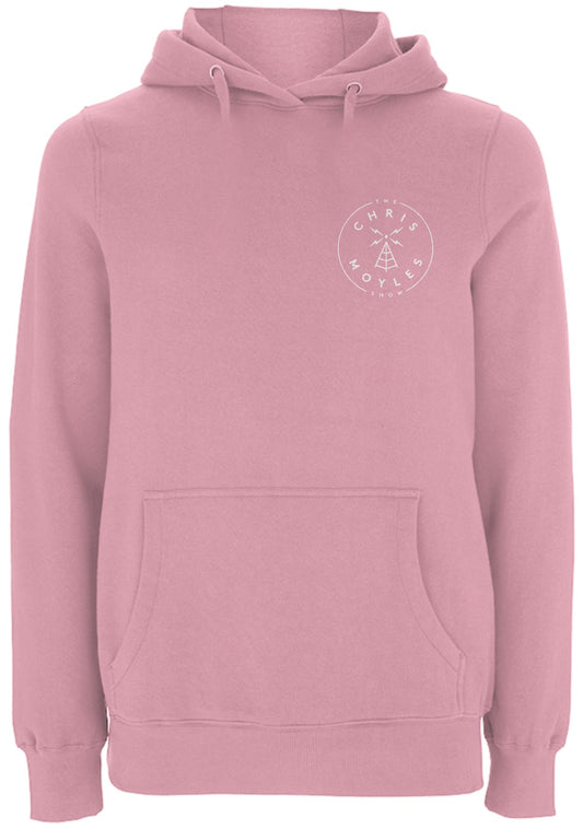 OVER-THE-HEAD Small Print Hoodie- 'Cotton Pink'