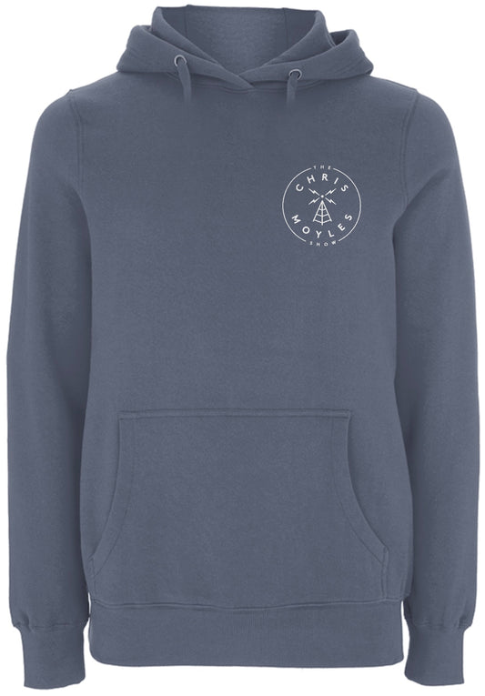 OVER-THE-HEAD Small Print Hoodie - 'Blue Grey'