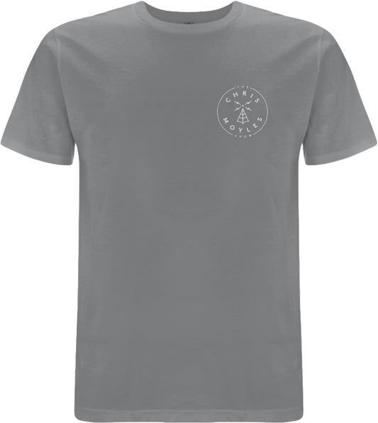 'The Chris Moyles Show' Small Print T-Shirt - 'Grey Marl'