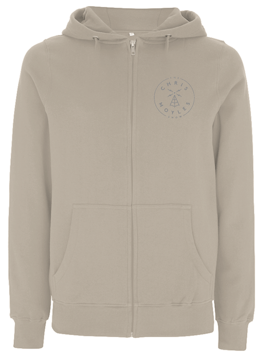 The Chris Moyles Show Light-Weight ZIP-UP Hoodie - Natural Raw