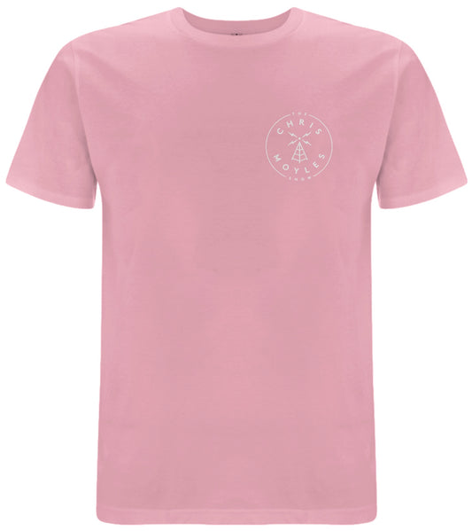 'The Chris Moyles Show' Small Print T-Shirt - 'Cotton Pink'