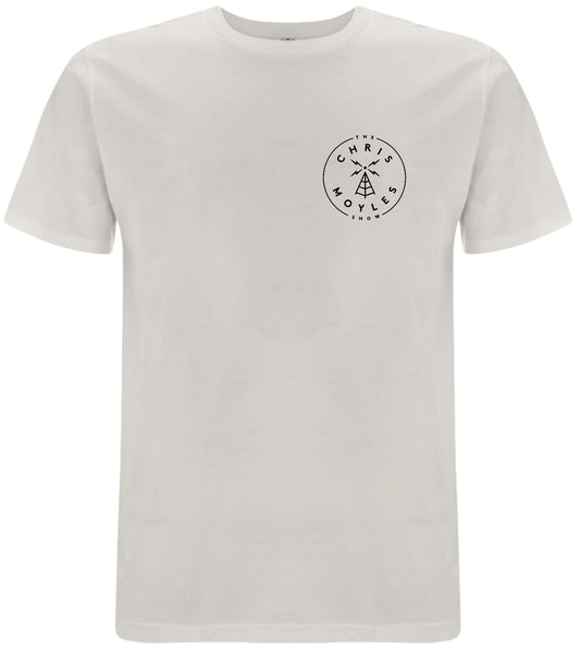 'The Chris Moyles Show' Small Print T-Shirt - 'Vintage White'