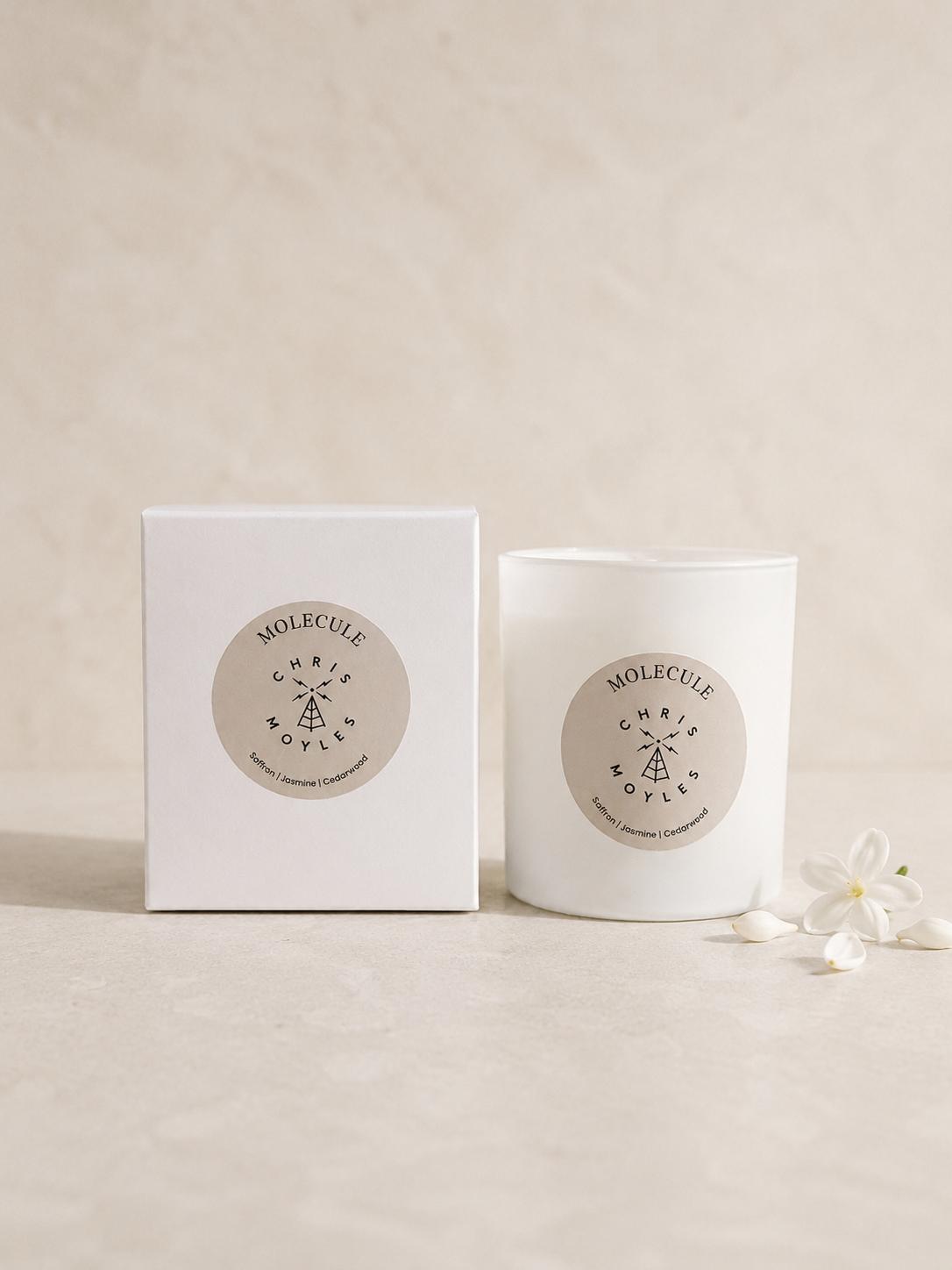 Chris Moyles Saffron, Jasmine & Cedarwood Candle by Molecule, (Limited Edition)