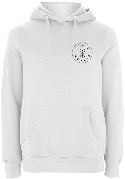 OVER-THE-HEAD Small Print Hoodie - 'White'