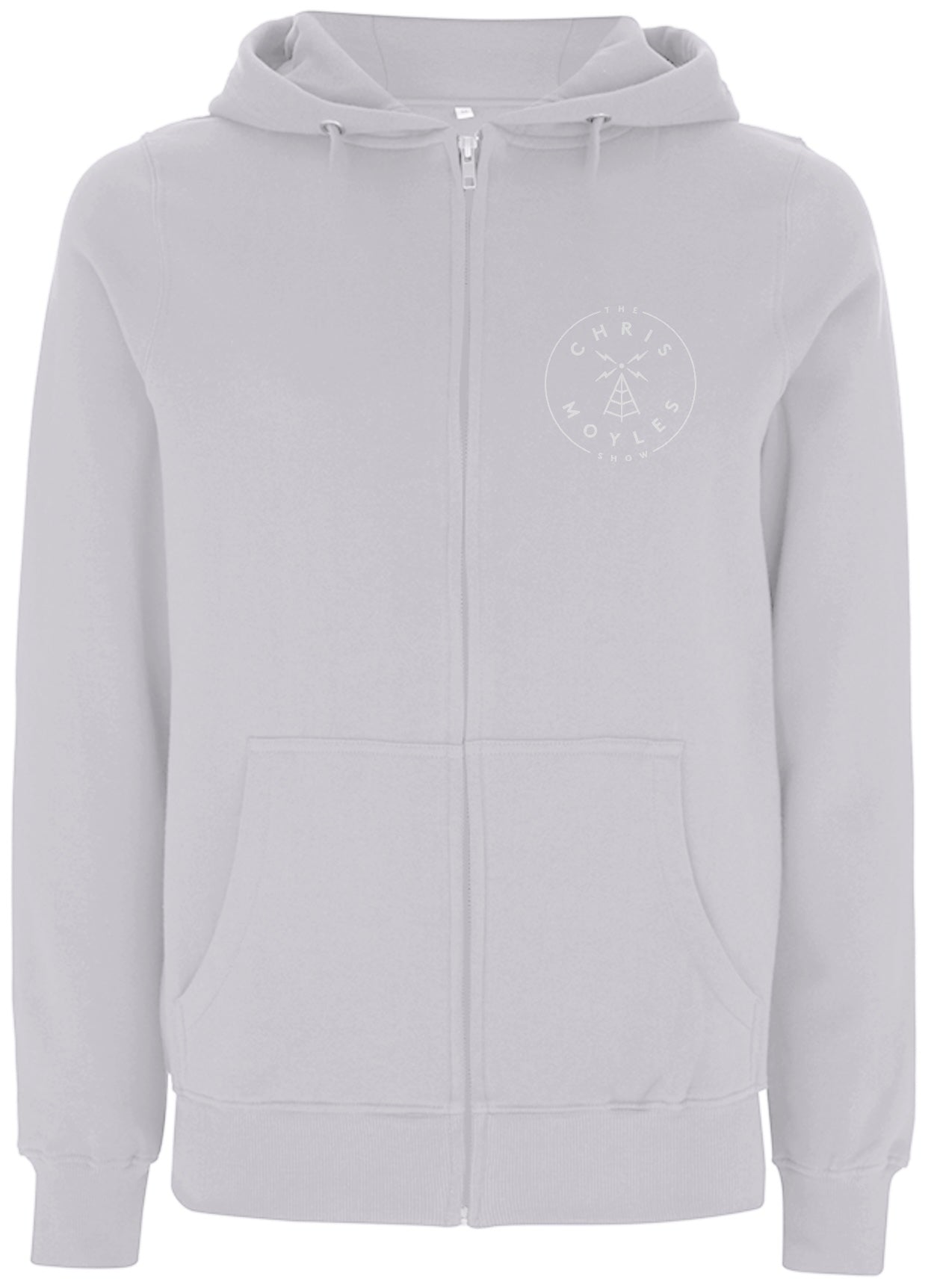 The Chris Moyles Show Light-Weight ZIP-UP Hoodie - 'Cool Heather Grey'