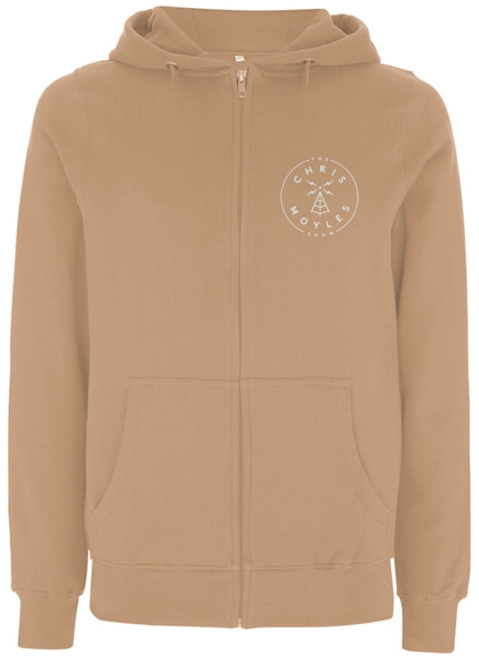 The Chris Moyles Show Light-Weight ZIP-UP Hoodie - 'Latte'